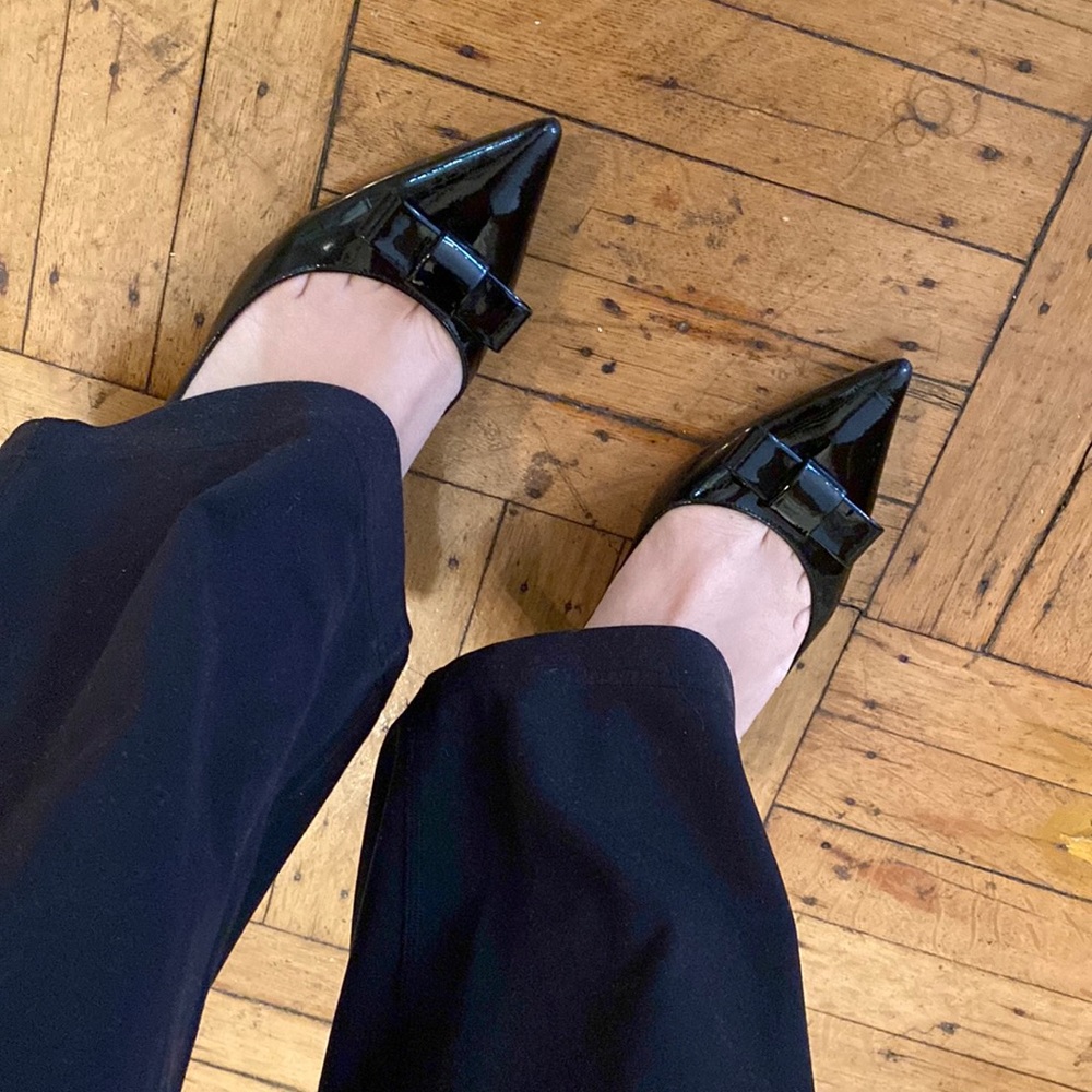 Jimmy Choo Amelia Pointed Toe Kitten Heel with Bow